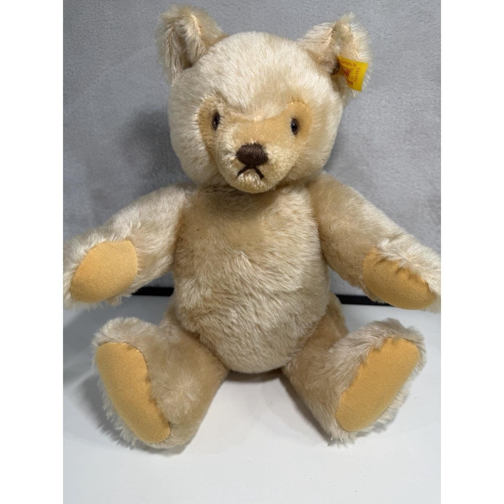 Steiff Original Teddy Bear 001253 12" Blonde Jointed Plush Button in Ear